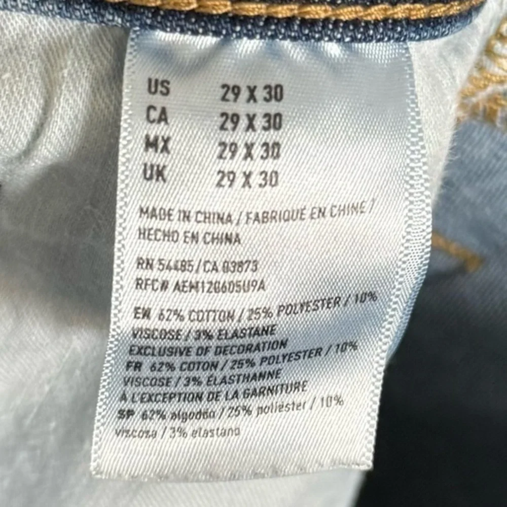 American Eagle Outfitters Mens Slim Skinny Jeans Blue Stretch Pocket 29 x 30 - Picture 6 of 6